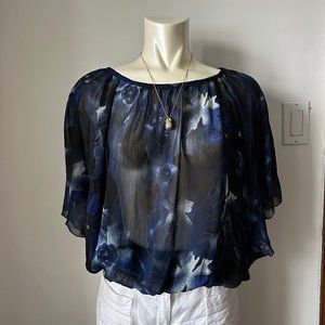 4/$20 Reitmans | Sheer Flutter Sleeve Banded Hem Blouse